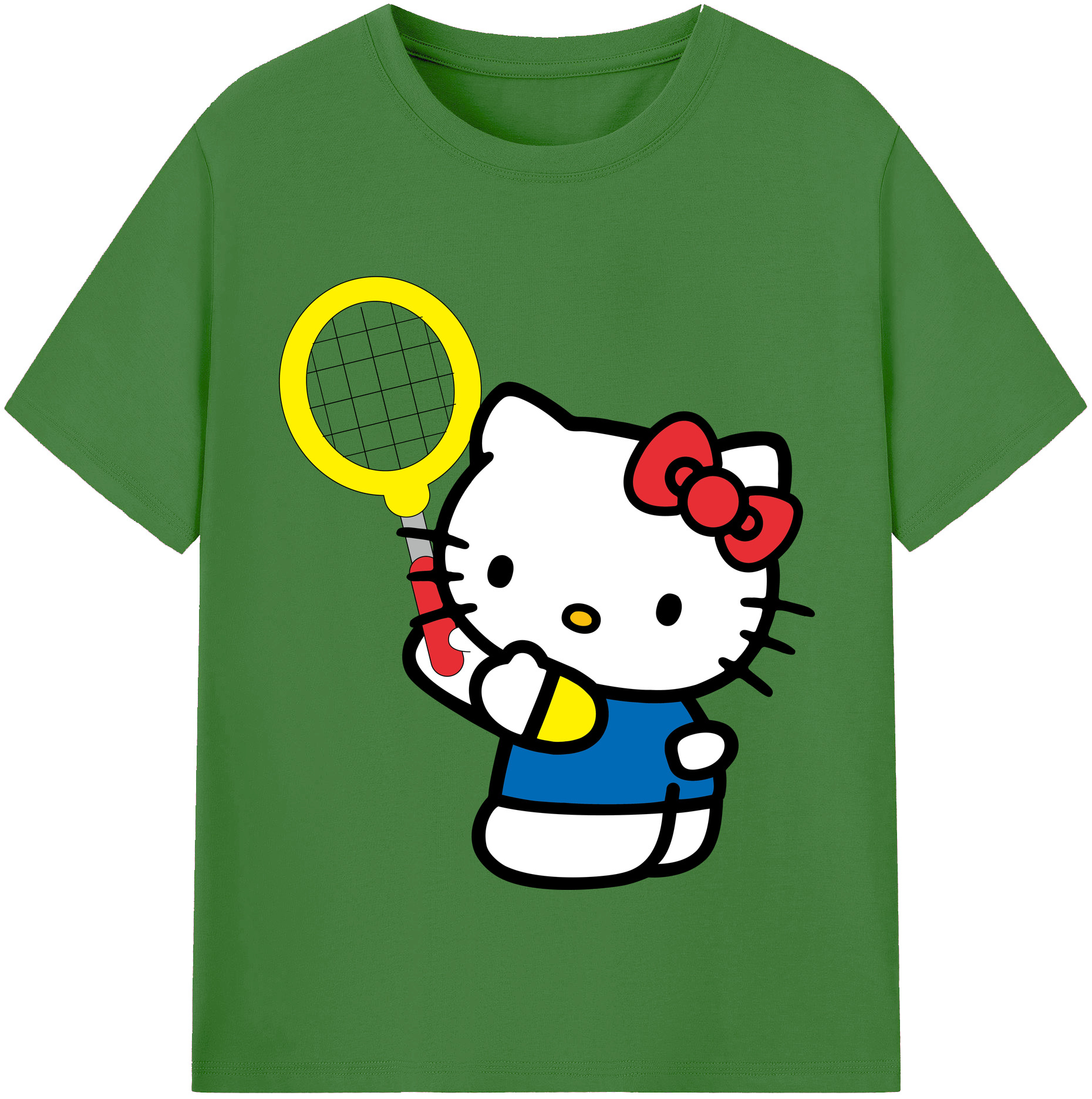 （画像用） Hello Kitty ハローキティ レディースカジュアルプリントTシャツ（綿100％）